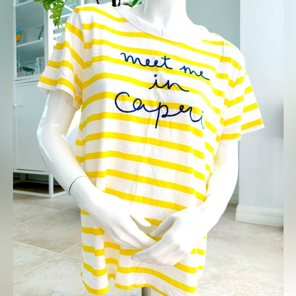 LOFT Tops - Loft XL Meet me in Capri embroidered crew neck tee